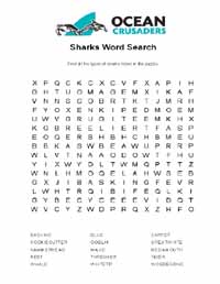 Shark wordsearch