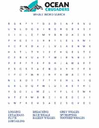 Whale wordsearch
